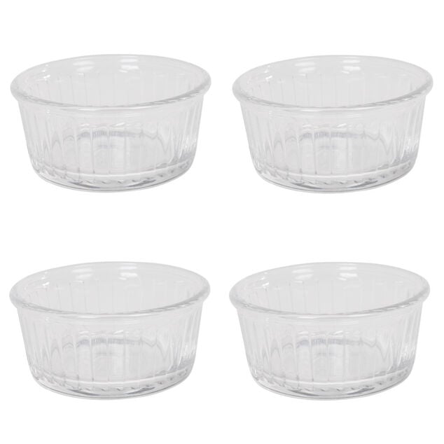 Ramequin individuel verre transparent x4