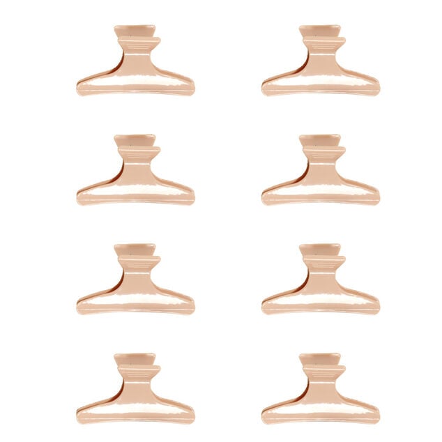 Lot de 8 pinces &agrave; cheveux noir ou rose - 2 coloris