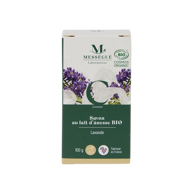 Savon au lait d'anesse bio Mességué senteur lavande 100gr