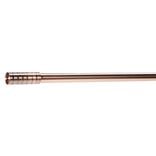 Kit tringle extensible embout piston stri&eacute; cuivre mat L210/380cm