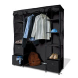 Armoire dressing tissu noir