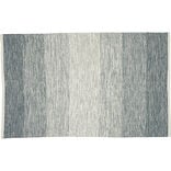 Tapis rectangulaire rayure blanche et bleue