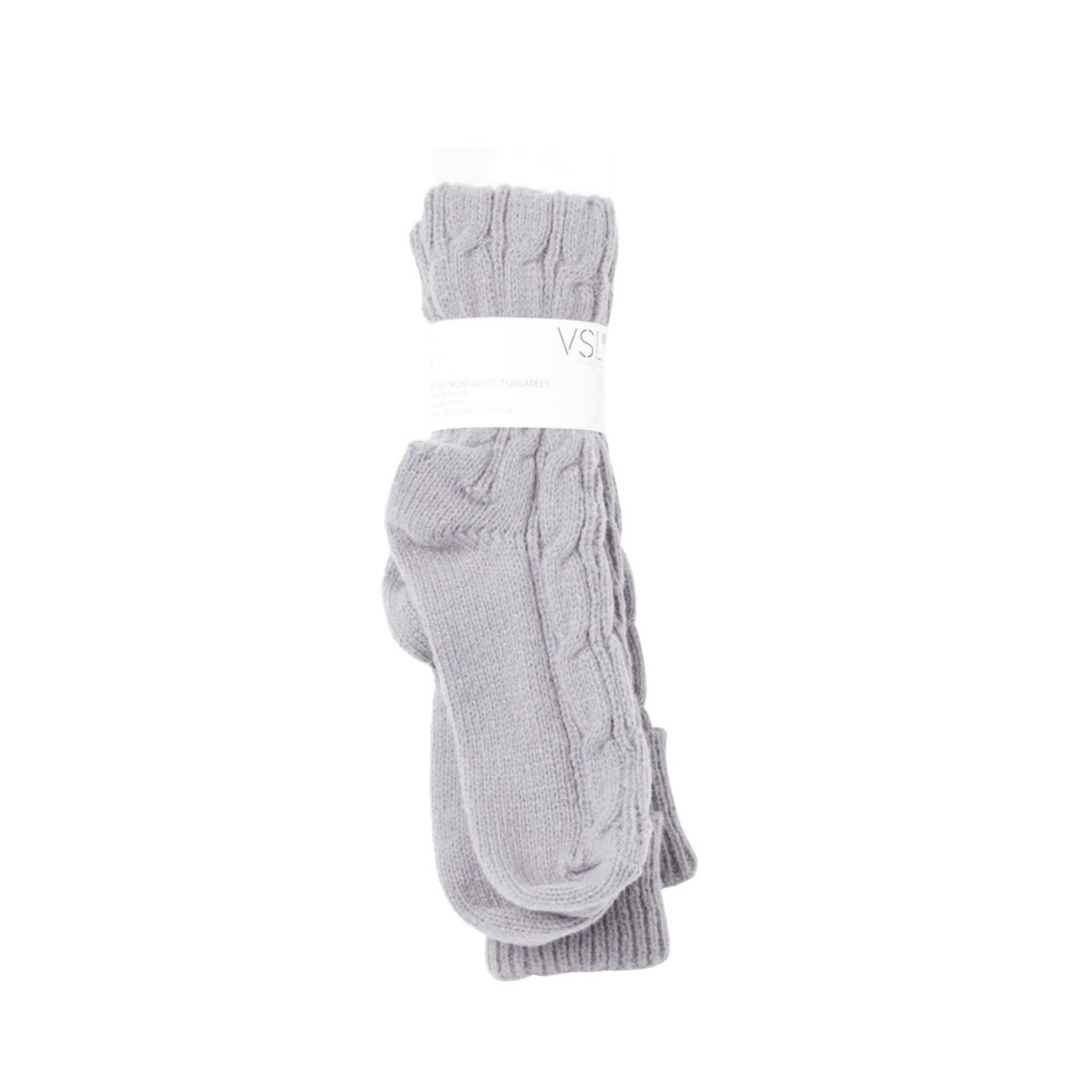 Crème | Chaussettes Torsadées - Femme - Laine D'agneau | FR