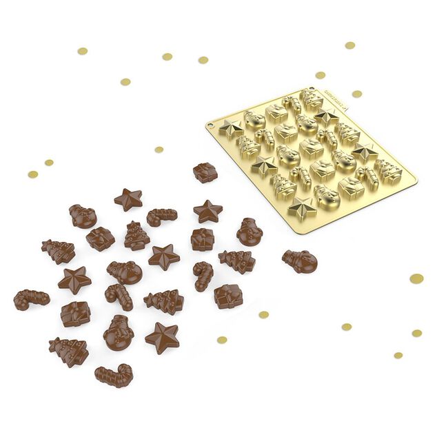 Moule &agrave; chocolats de No&euml;l en silicone