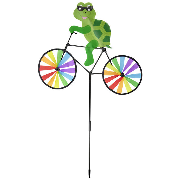 Moulin &agrave; vent &agrave; planter forme v&eacute;lo multicolore H59cm (3 mod&egrave;les)