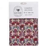 Coupon tissu imprim&eacute; Madison 70x100cm coton multicolore