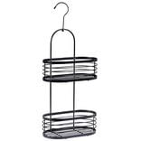 Serviteur de douche 2 niveaux métal noir