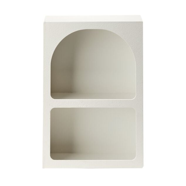 &Eacute;tag&egrave;re 2 niches bois blanc 24x9xH34cm