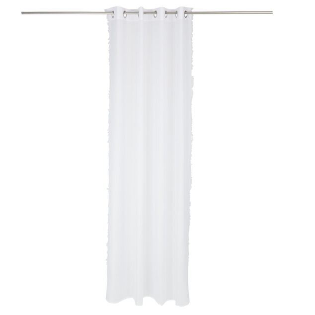 Voilage polyester 140x240cm frange blanc
