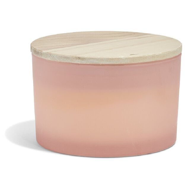 Bougie citronnelle verre et bois