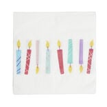 Lot de 16 serviettes motif bougies papier 33x33cm