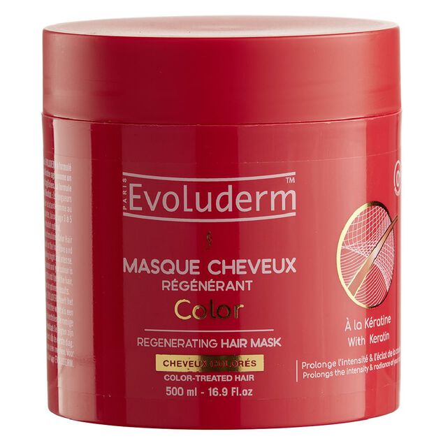 Masque cheveux color&eacute;s Evoluderm 500 ml