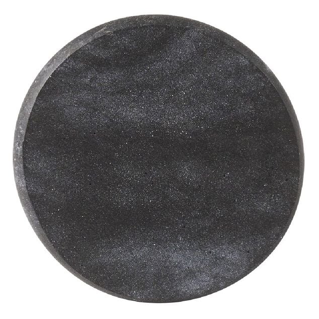 Pat&egrave;re murale ronde imitation marbre noir polyr&eacute;sine &Oslash;5cm