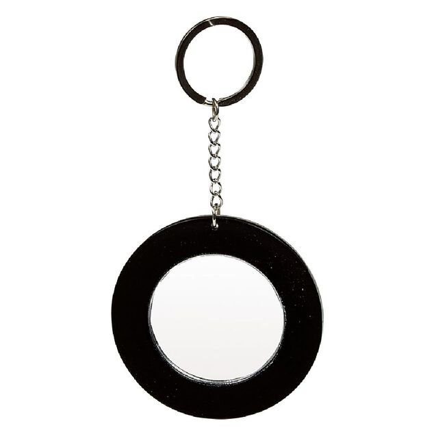 Porte cl&eacute; miroir avec inscription message