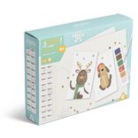 Carte de No&euml;l x20 avec peinture &agrave; l'eau