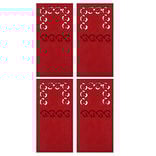 Porte-couverts en feutrine rouge x4
