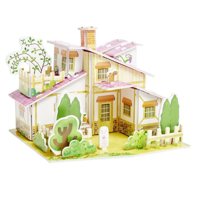 Mini Puzzle 3D en carton forme maison 14x21cm