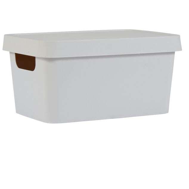 Bo&icirc;te de rangement avec couvercle beige 3,6 L