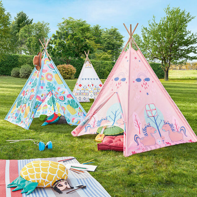 Tipi d&rsquo;ext&eacute;rieur motif tropical summer