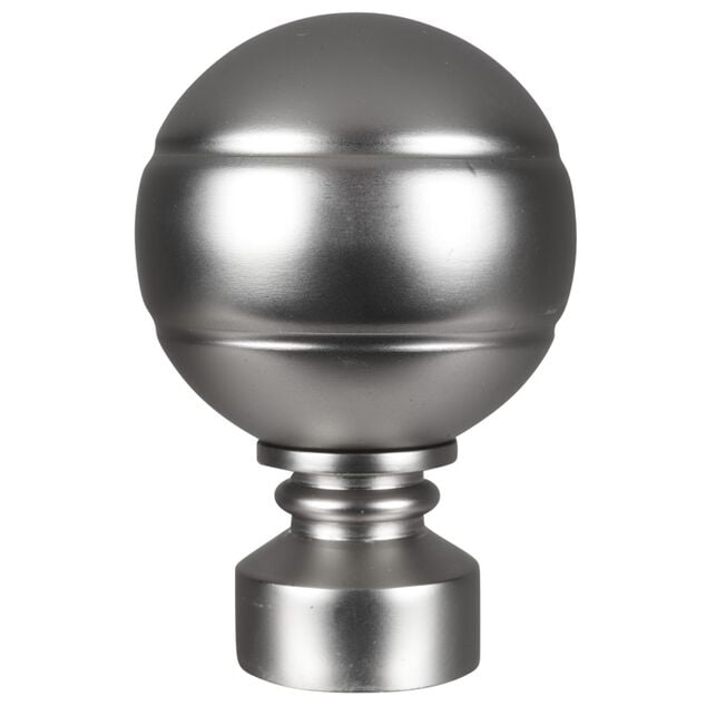 Embout pour tringle &agrave; rideaux x2 couleur m&eacute;tal nickel