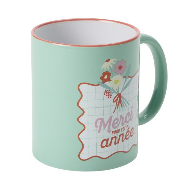Mug remerciement Merci pour cette ann&eacute;e 350ml c&eacute;ramique &agrave; motif (3 mod&egrave;les)