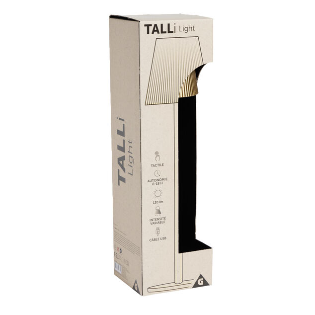 Lampe de table Talli USB tactile jaune &Oslash;11xH37cm
