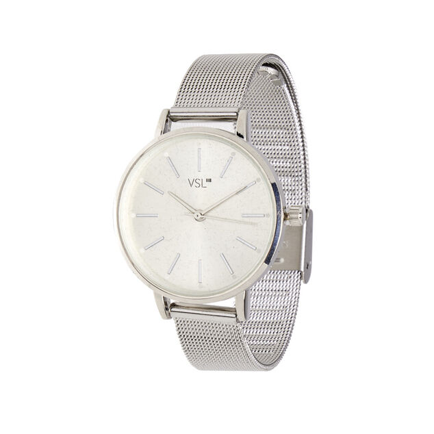 Ensemble montre et bracelet femme argent&eacute;