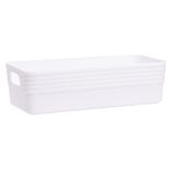 Bo&icirc;te plastique blanc 25x11xH7cm