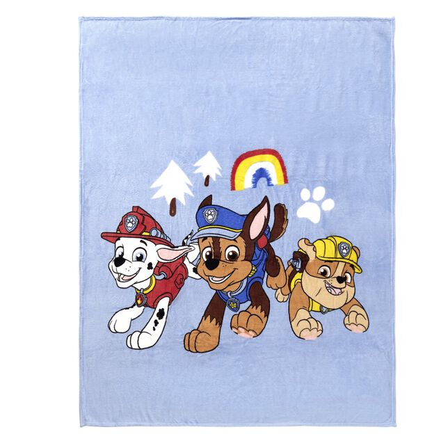Plaid Pat Patrouille polyester bleu 125x150cm