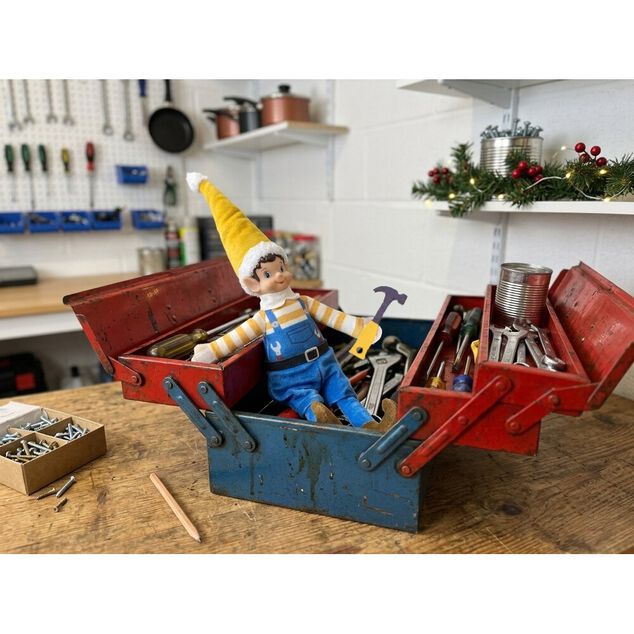 Lutin farceur bricoleur H38 cm