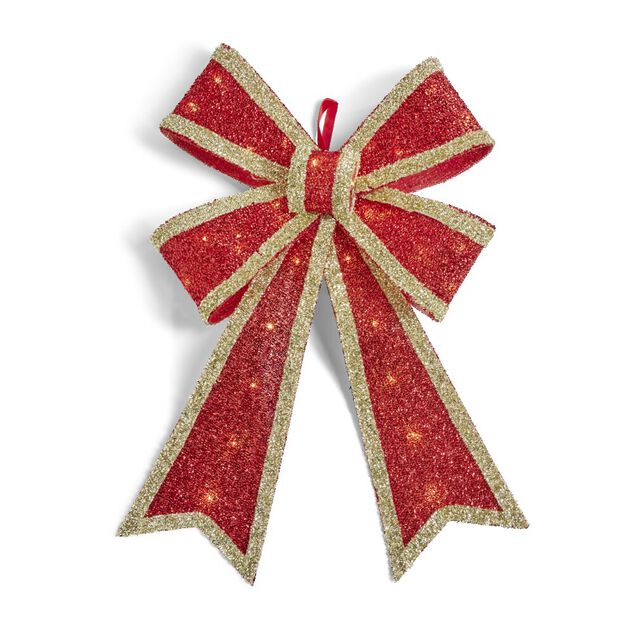 Noeud lumineux 30LED blanc chaud 37xH56cm