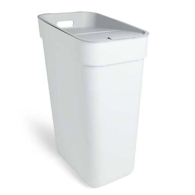 Poubelle de tri blanche 30L