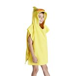 Poncho de bain enfant canard rayures jaune Taille unique 50x76cm