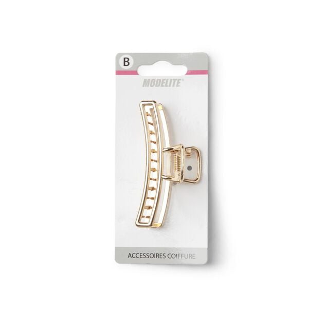 Pince cheveux dor&eacute; brillant L8cm
