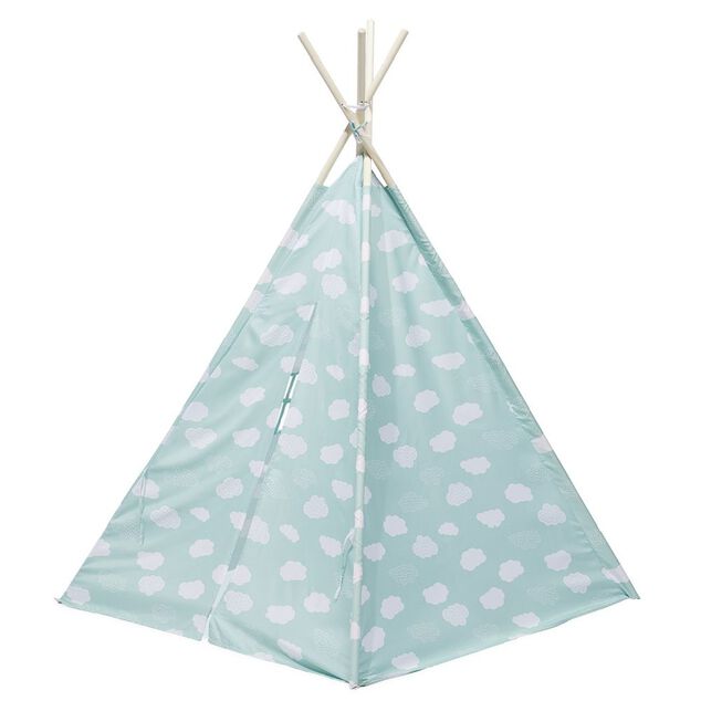 Tipi Dream polyester bleu nuage - L120xP120xH160 cm