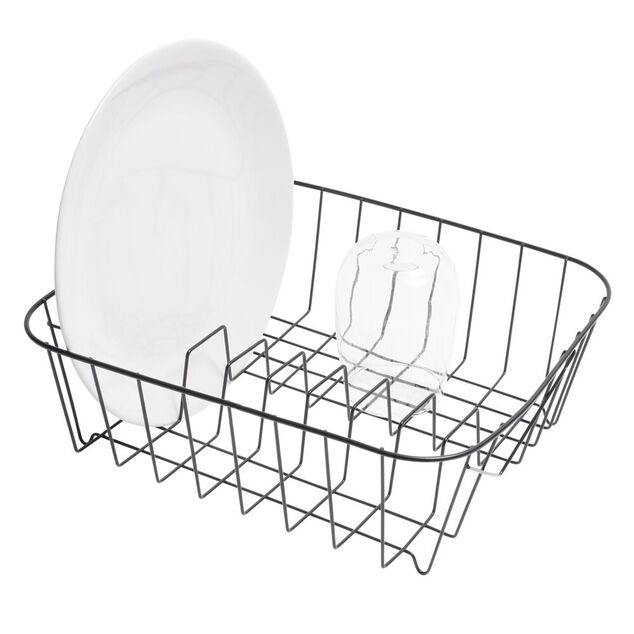 Égouttoir à vaisselle en métal noir 31,5x28,5xH10,5cm
