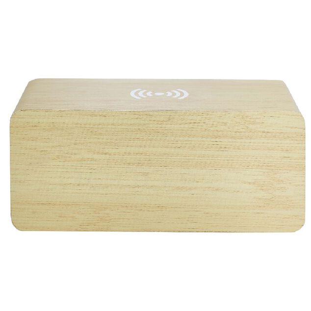 Réveil rectangulaire bois naturel