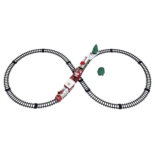 Train de No&euml;l lumineux et musical 22 pi&egrave;ces