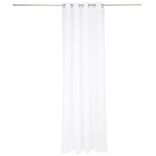 Voilage polyester 140x240cm motif géométrique blanc