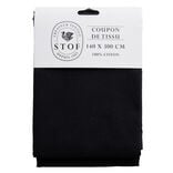 Coupon tissu coton 140x300cm noir