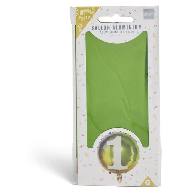 Ballon alu chiffre 1 m&eacute;tallis&eacute; multicolore &Oslash;45cm