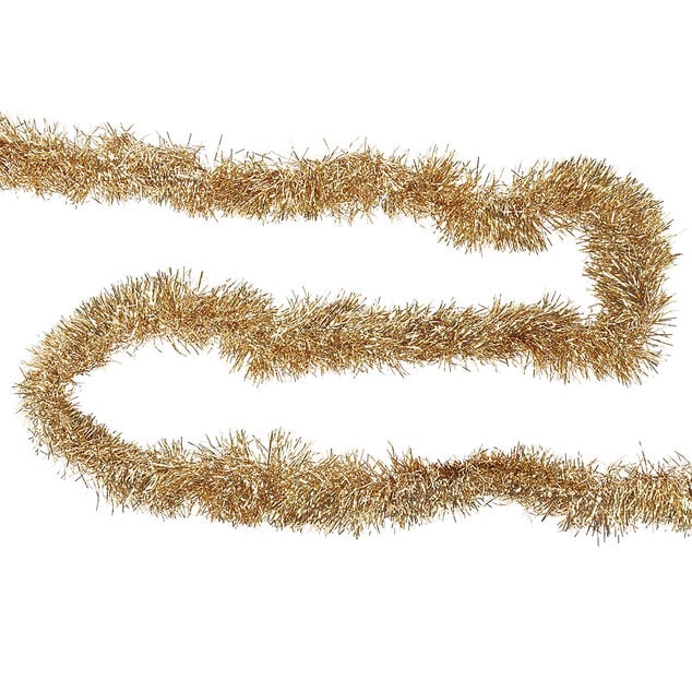 Guirlande de No&euml;l scintillante touffue L400 cm dor&eacute;