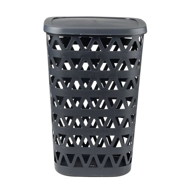 Coffre &agrave; linge Oceanna plastique bleu 55L