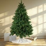 Tour de sapin peluche blanc neige Ø80cm