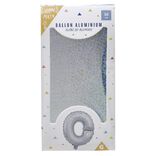 Ballon forme lettre O aluminium (2 modèles argenté ou doré)