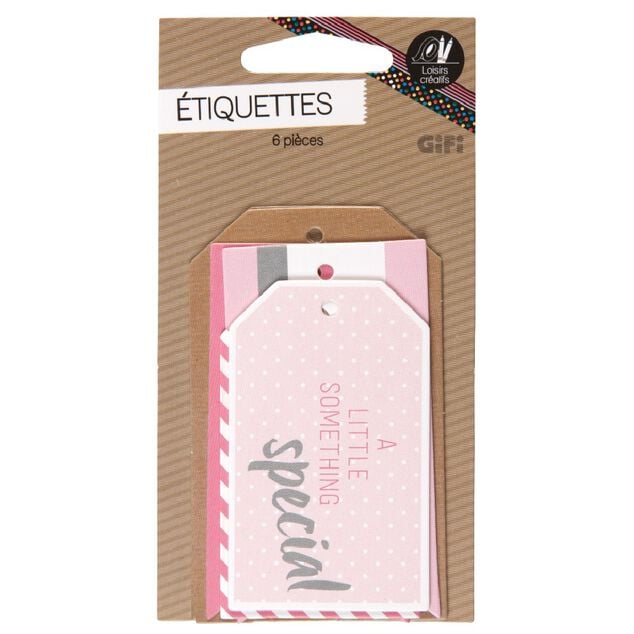 &Eacute;tiquette x6 rose