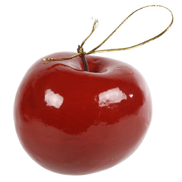 Pomme rouge &agrave; suspendre d&eacute;co No&euml;l