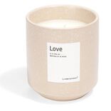 Bougie Love pot c&eacute;ramique &Oslash;8xH9cm rose