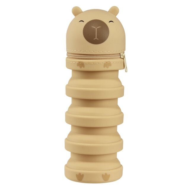 Trousse silicone r&eacute;tractable animal mignon &Oslash;6,5xL11,5cm (capybara ou axolotl)