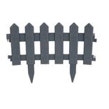 Bordure de jardin en plastique gris 30xH40cm